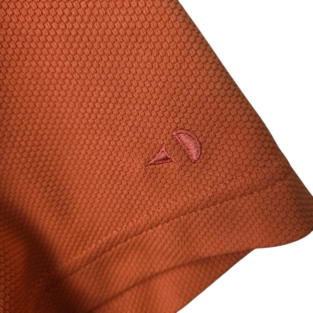 Grand Slam Golf Polo Shirt Orange Textured Short‎ Sleeve Mens M/M
